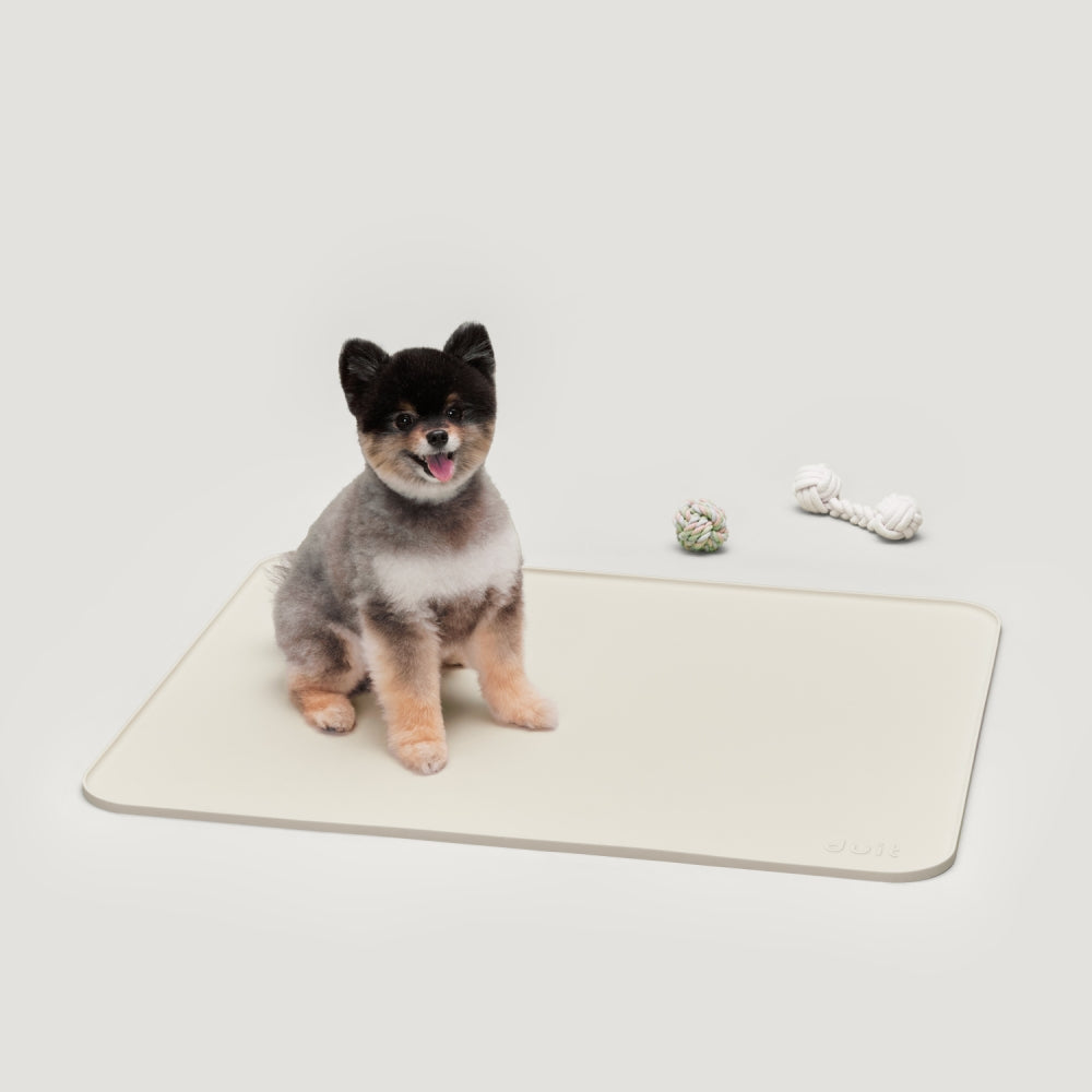 DUIT Non-slip Silicone Dog Poo Mat Sand Cream Large